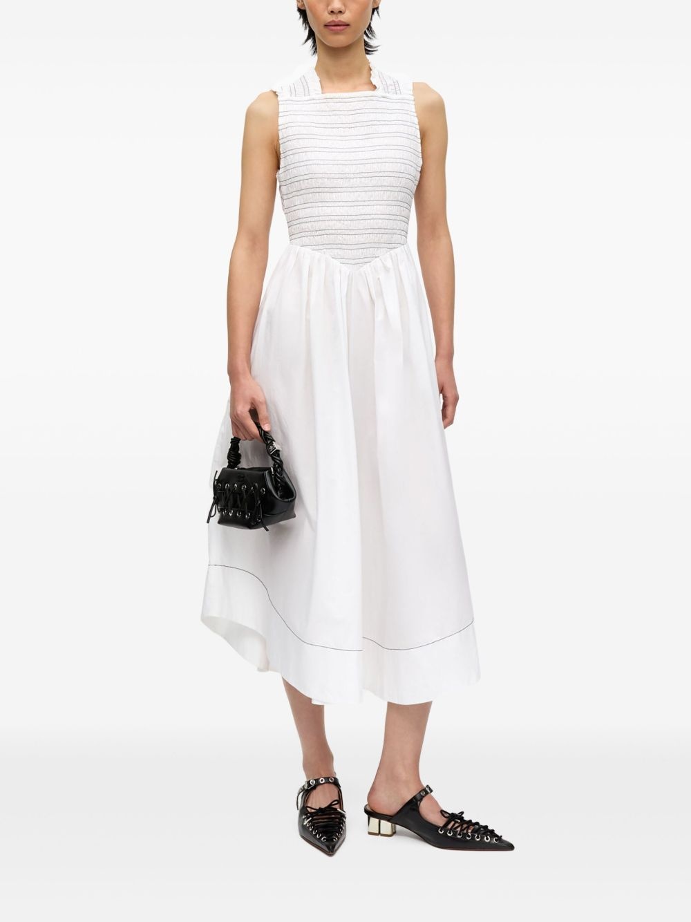 square-neck midi dress - 2