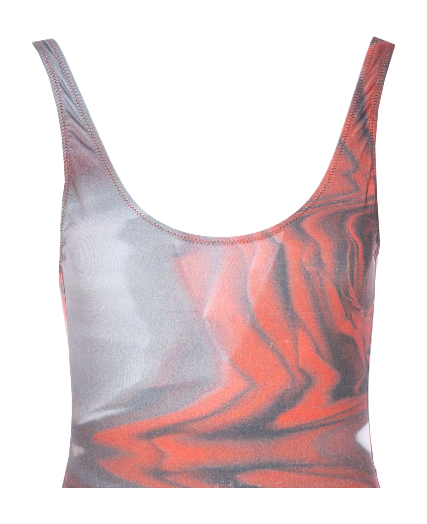 Blurry Roses Printed Swimsuit - 4