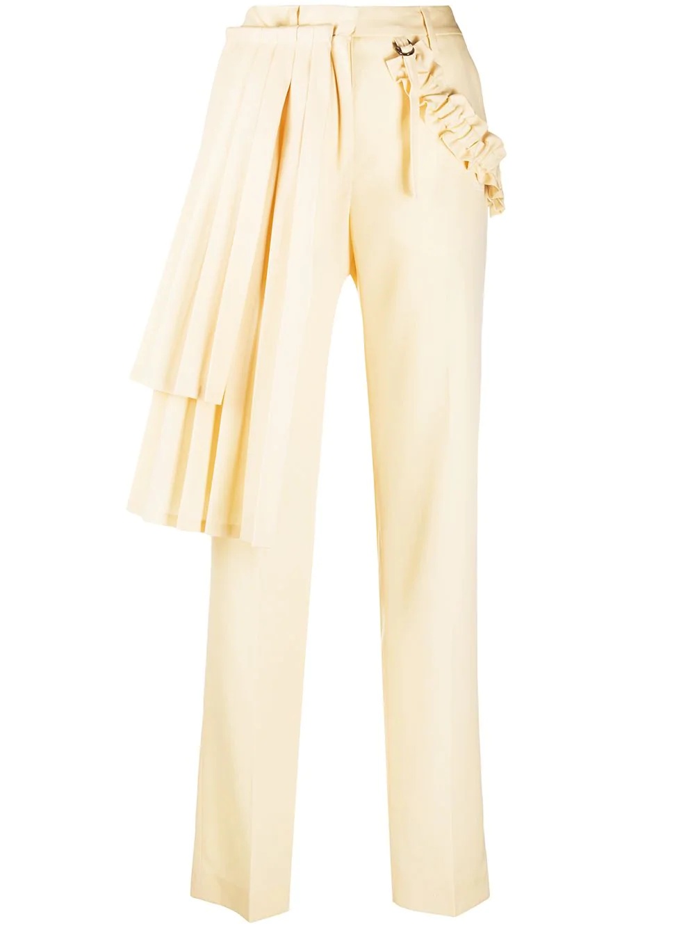 pleated panel tailored trousers - 1