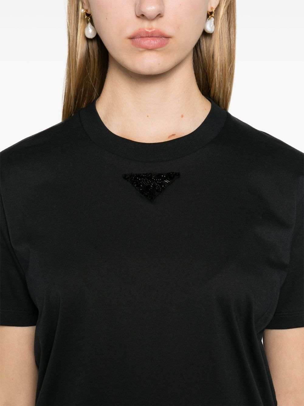 bead-embellished T-shirt - 5