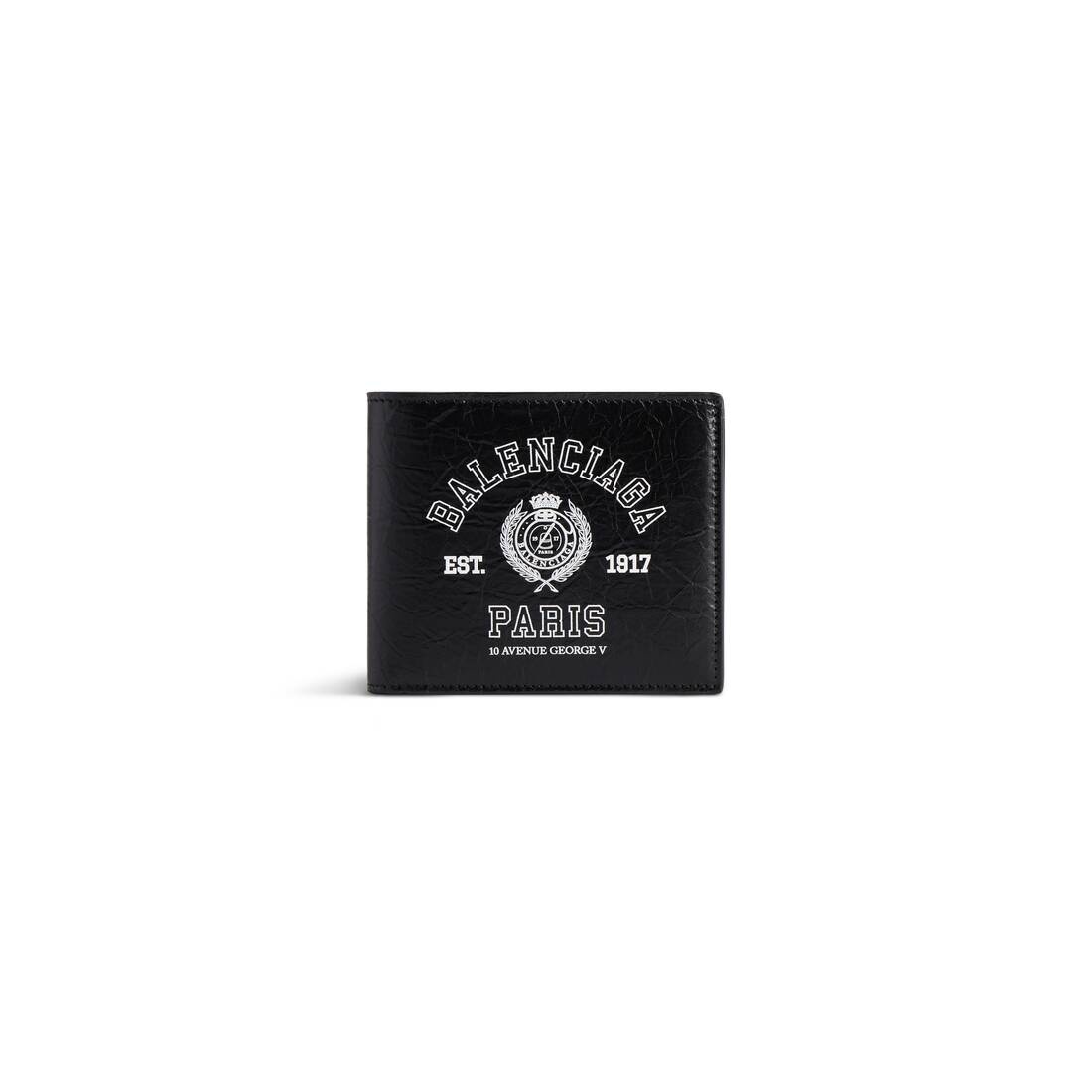 Cash Square Folded Wallet in Black - 1