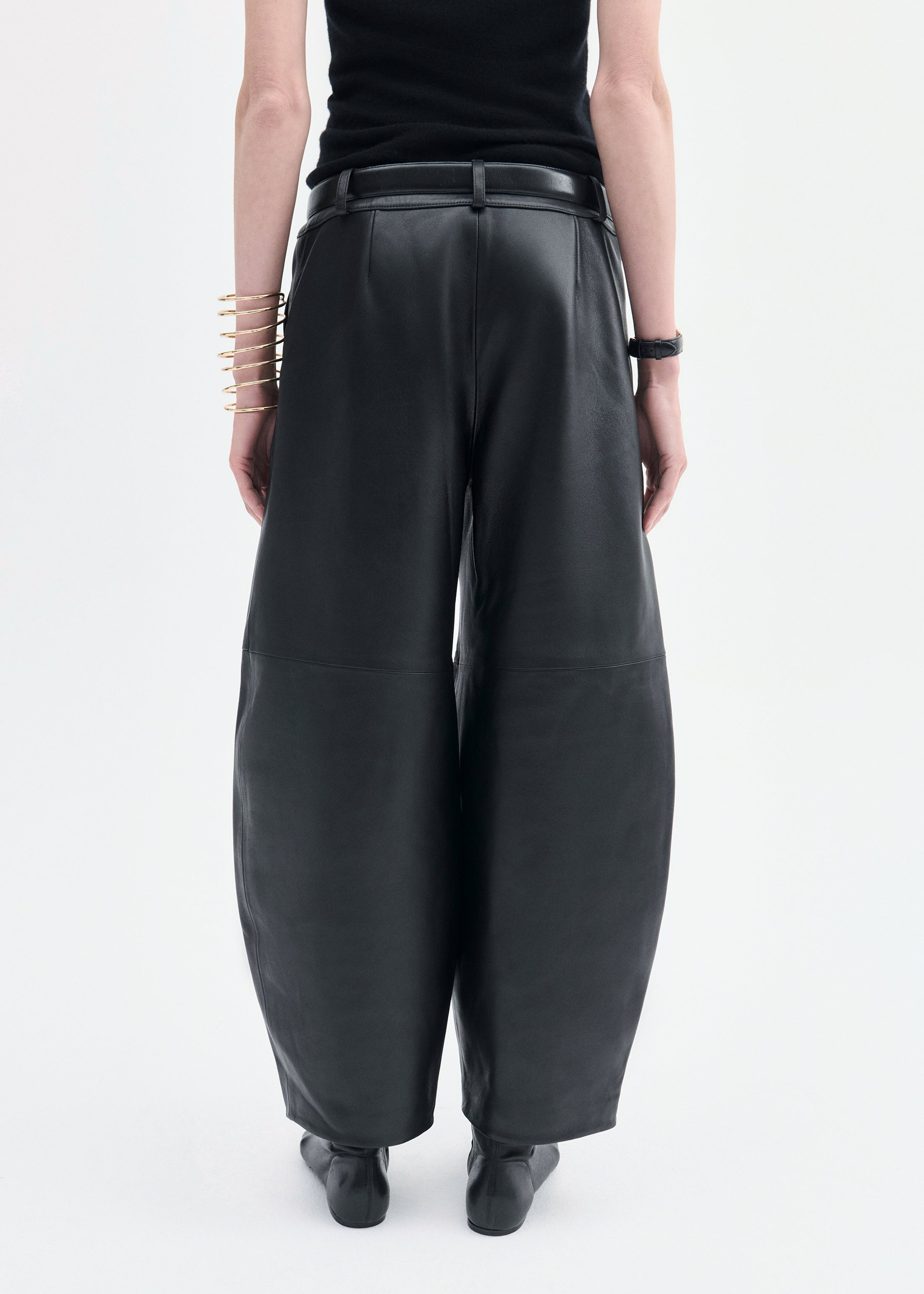 Cropped Leather Trouser - 6