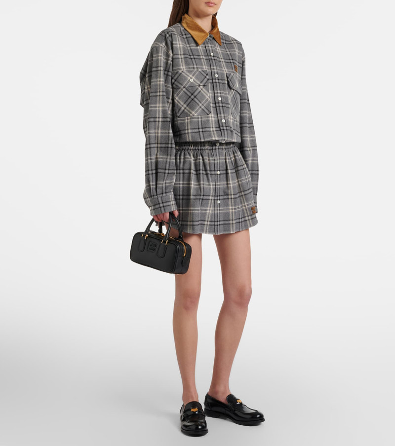 Miu Miu Arcadie Small leather top-handle bag outlook