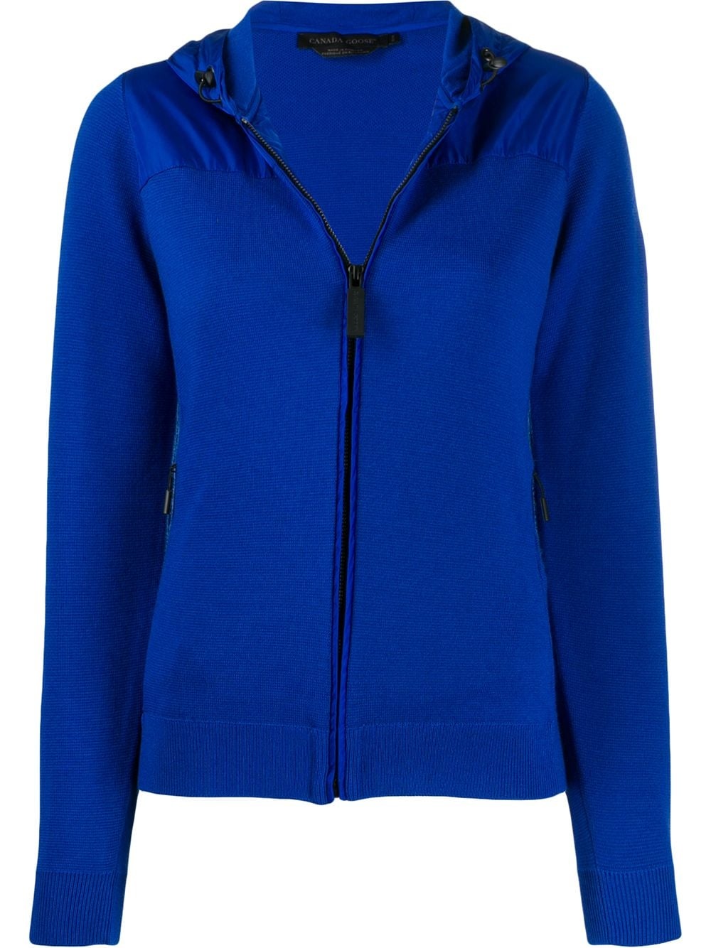 zipped hooded cardigan - 1