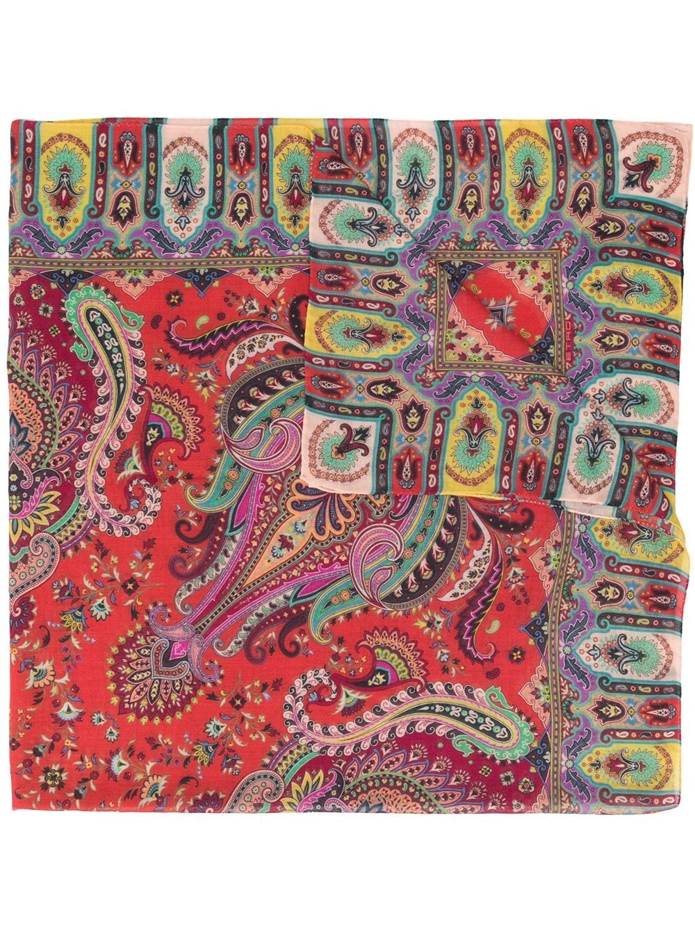 paisley-print cashmere scarf - 1