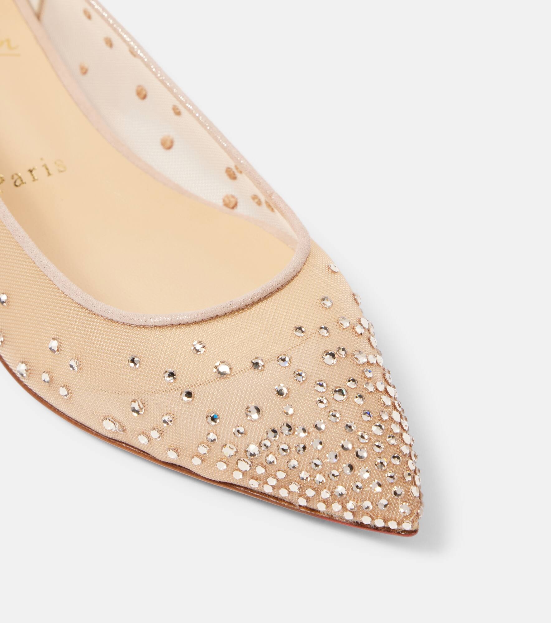 Follies Strass mesh ballet flats - 5