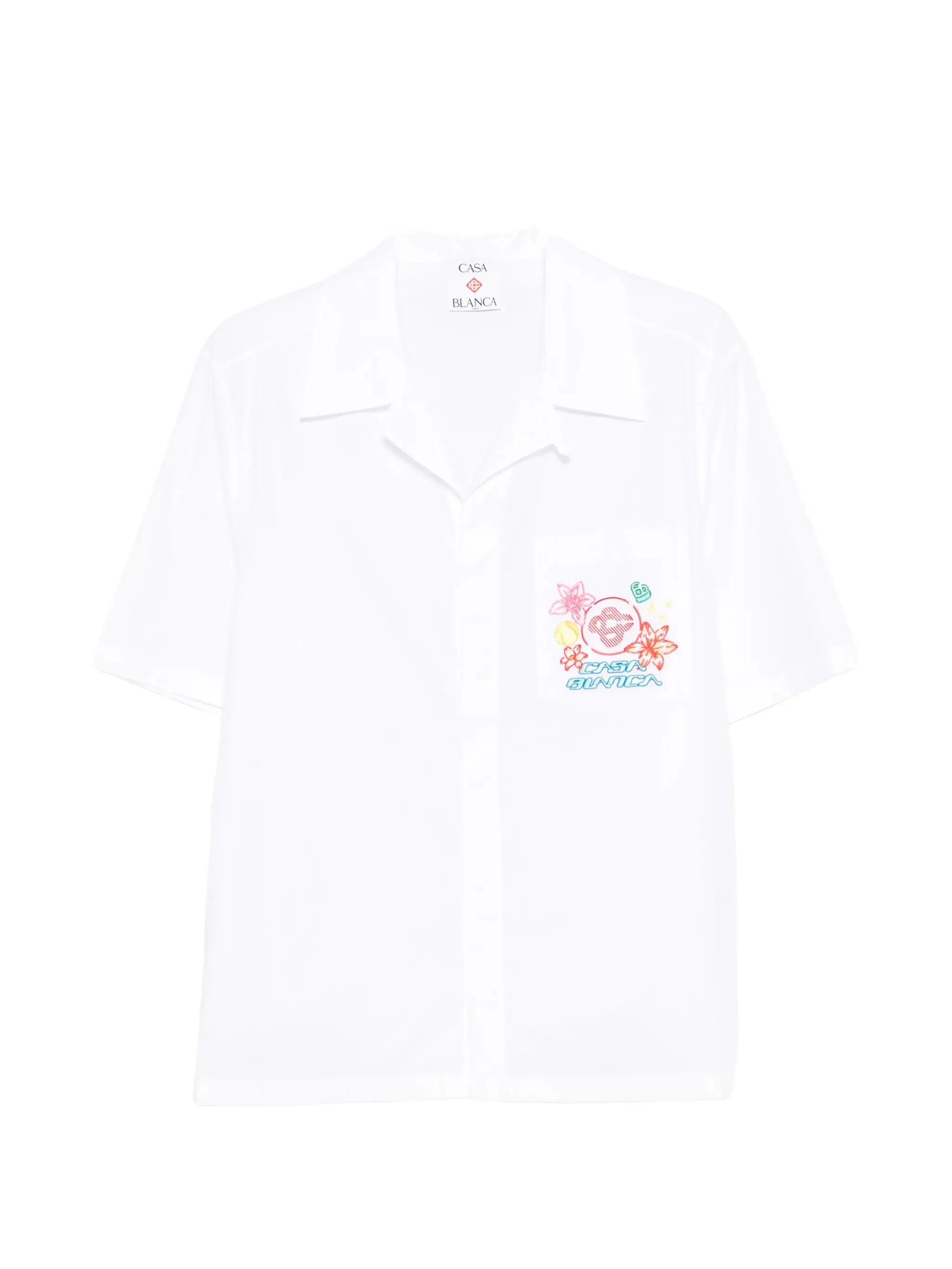 graphic embroidered shirt - 1