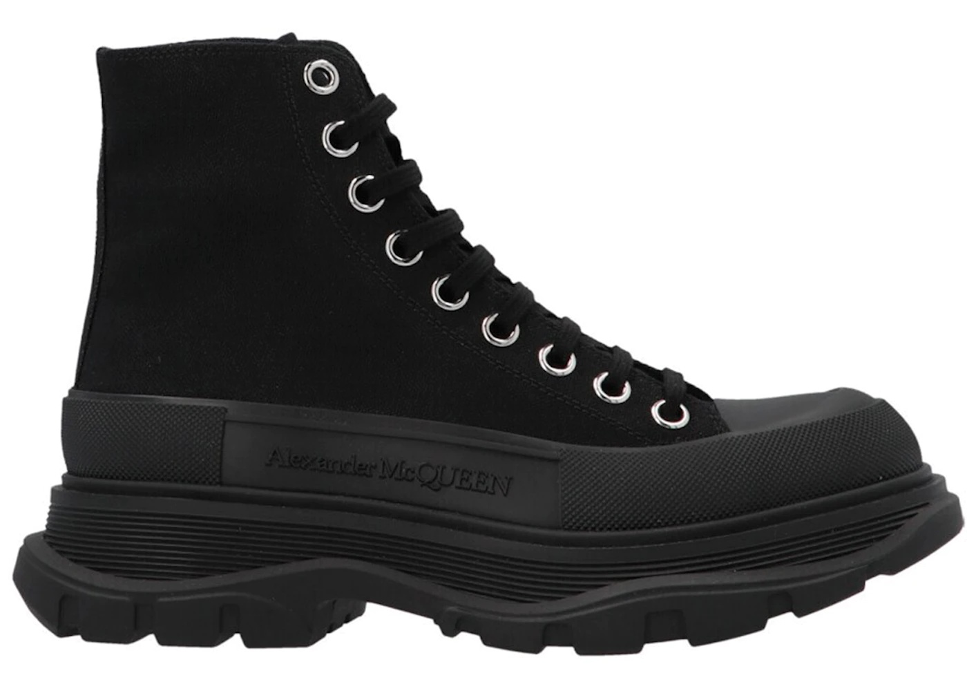 Alexander McQueen Tread Slick Lace Up Boot Black (W) - 1