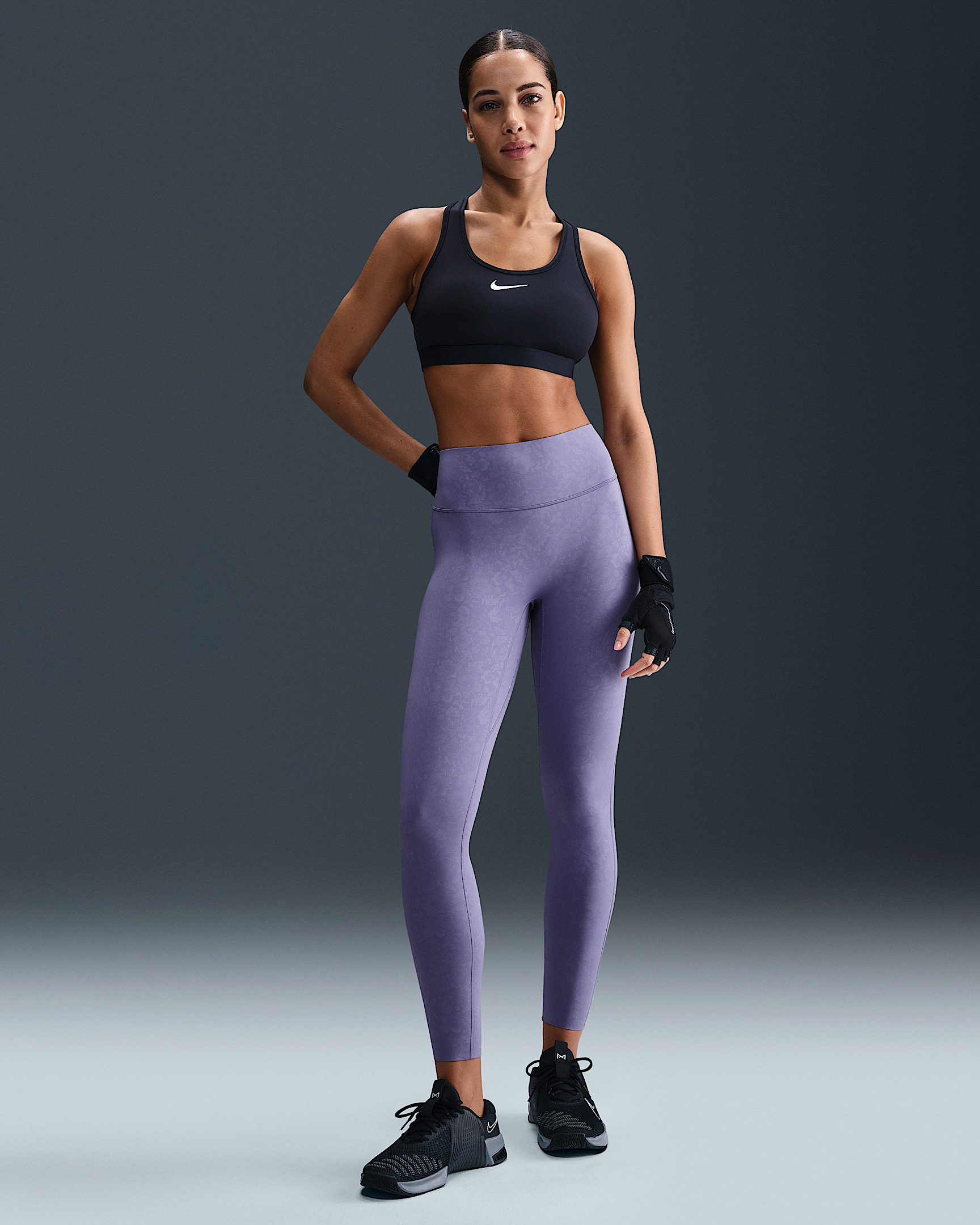 Nike Universa Women's Medium-Support High-Waisted 7/8 Floral Leggings - 1