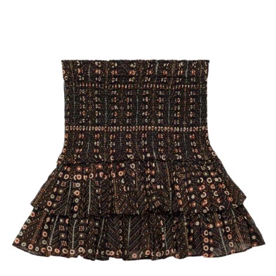 Isabel Marant Etoile Naomi Smocked Cotton Skirt - 1