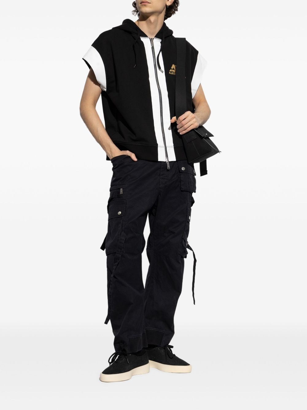 logo-print vest - 2