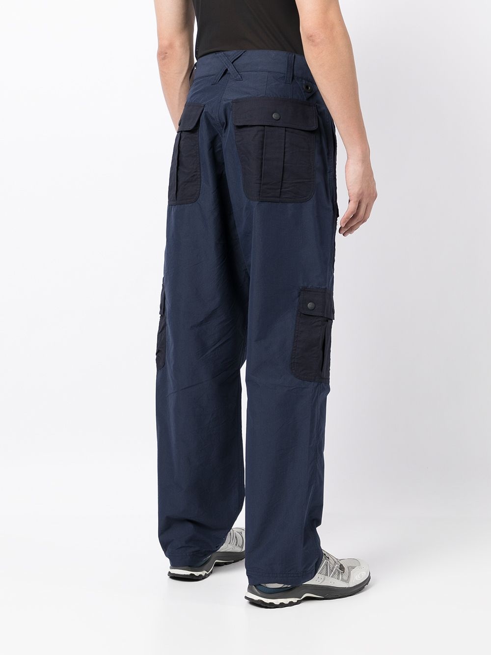 multi-pocket cotton-blend parachute trousers - 4