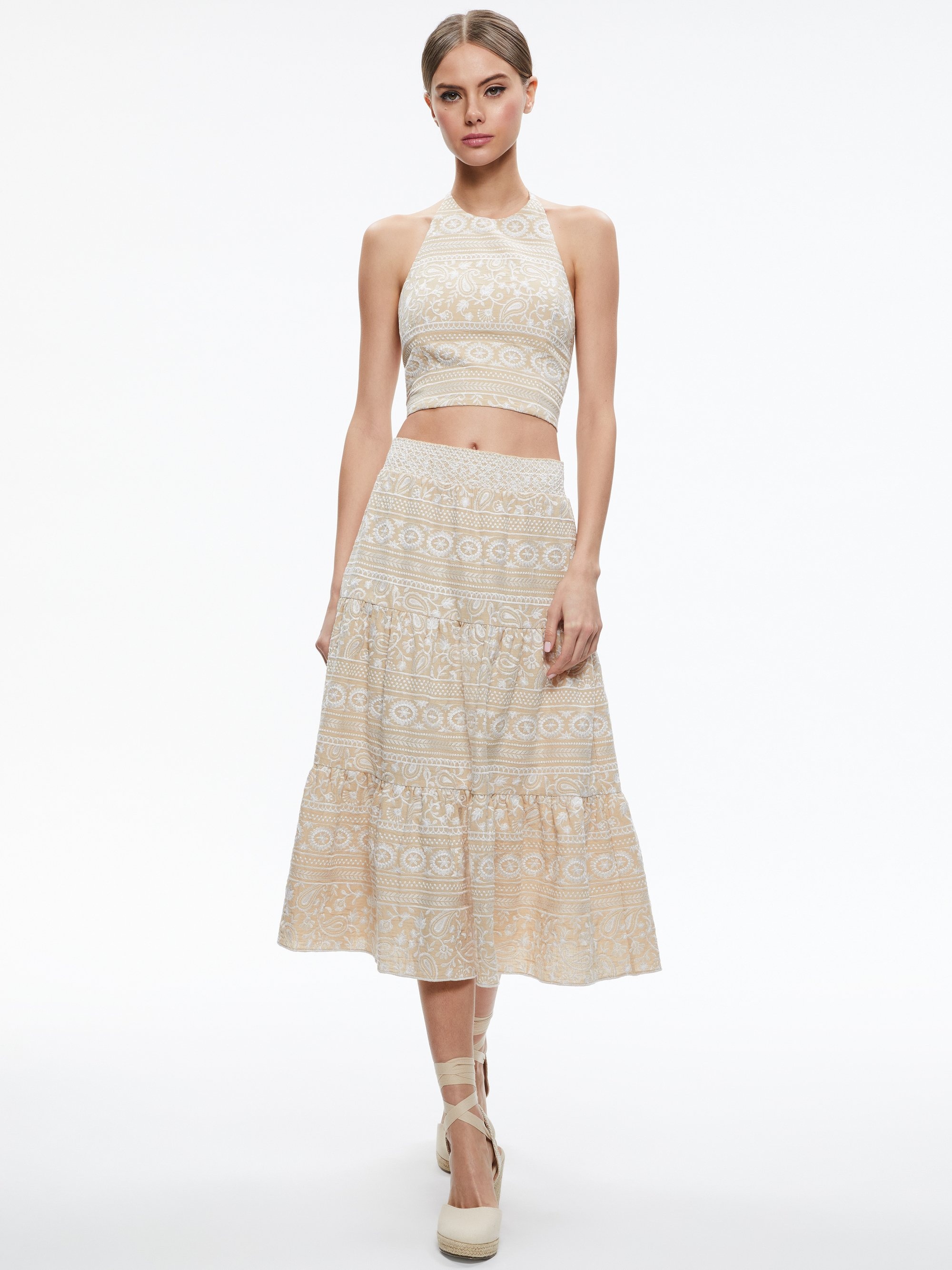 REISE TIERED MIDI SKIRT - 4