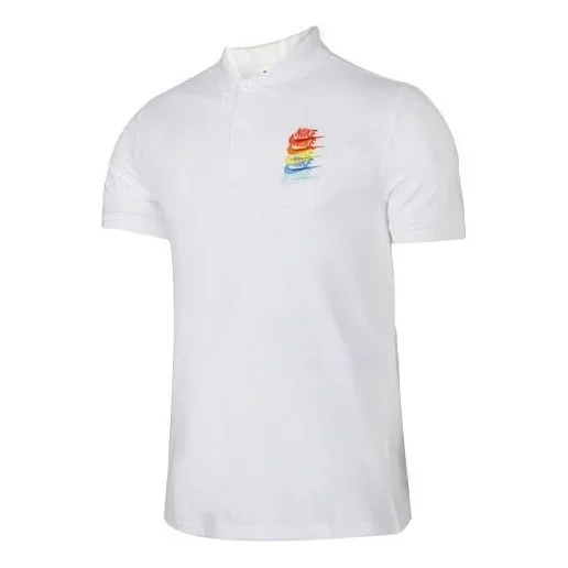 Nike Sportswear Rainbow Gradient Polo Shirt White CI9595-100 - 1