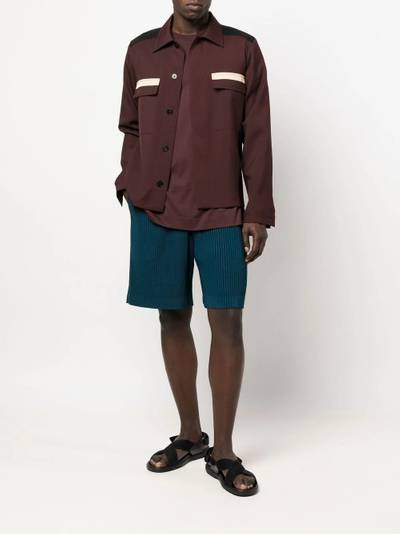 ISSEY MIYAKE pleated knee-length shorts outlook