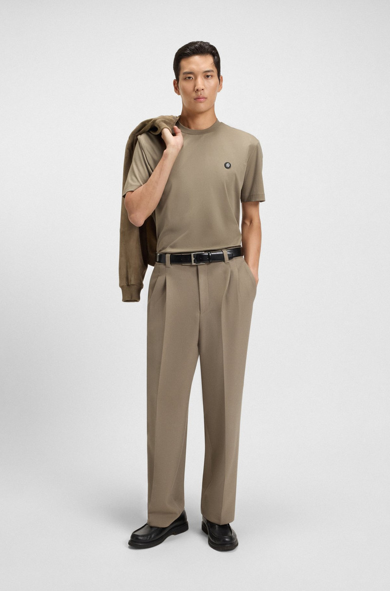 BOSS REGULAR-FIT T-SHIRT IN COTTON WITH MONOGRAM PRINT outlook