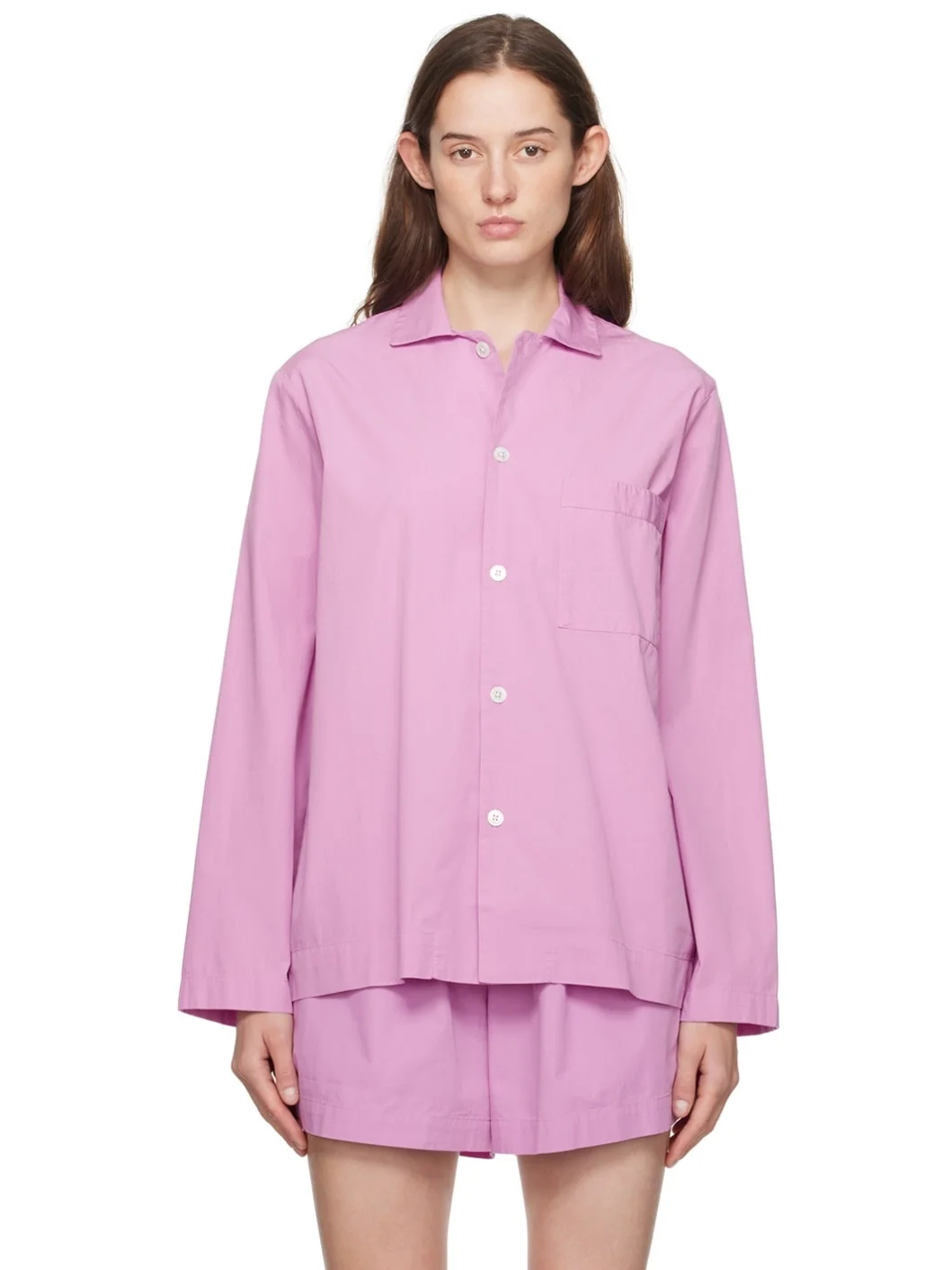 Purple Long Sleeve Pyjama Shirt - 1