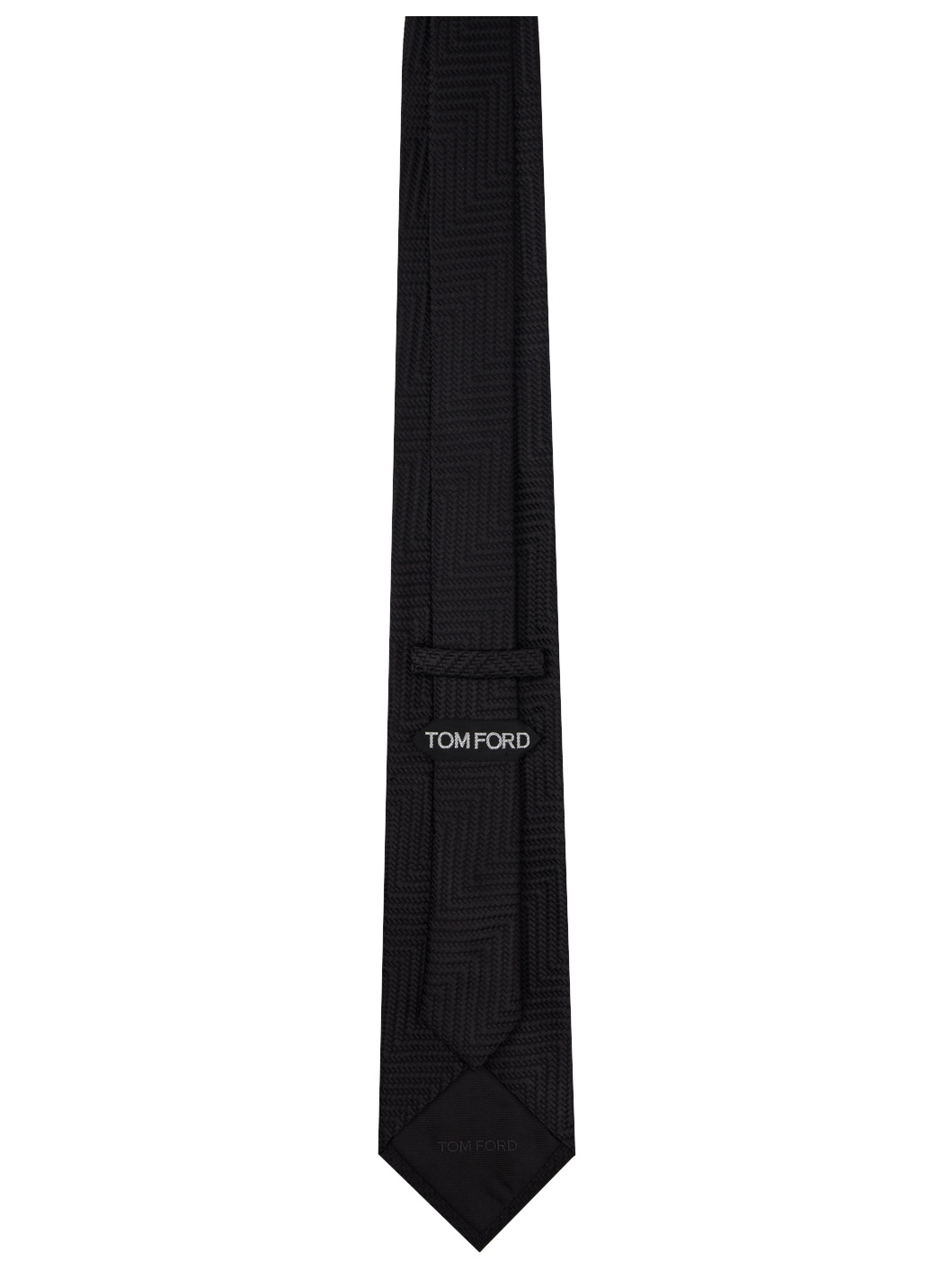 Black Giant Herringbone Tie - 2