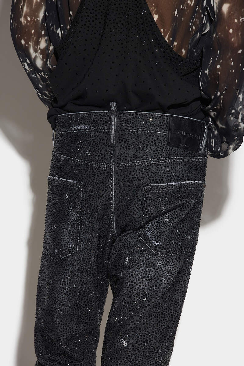 BLACK DARK GALAXY WASH COOL GUY JEANS 4