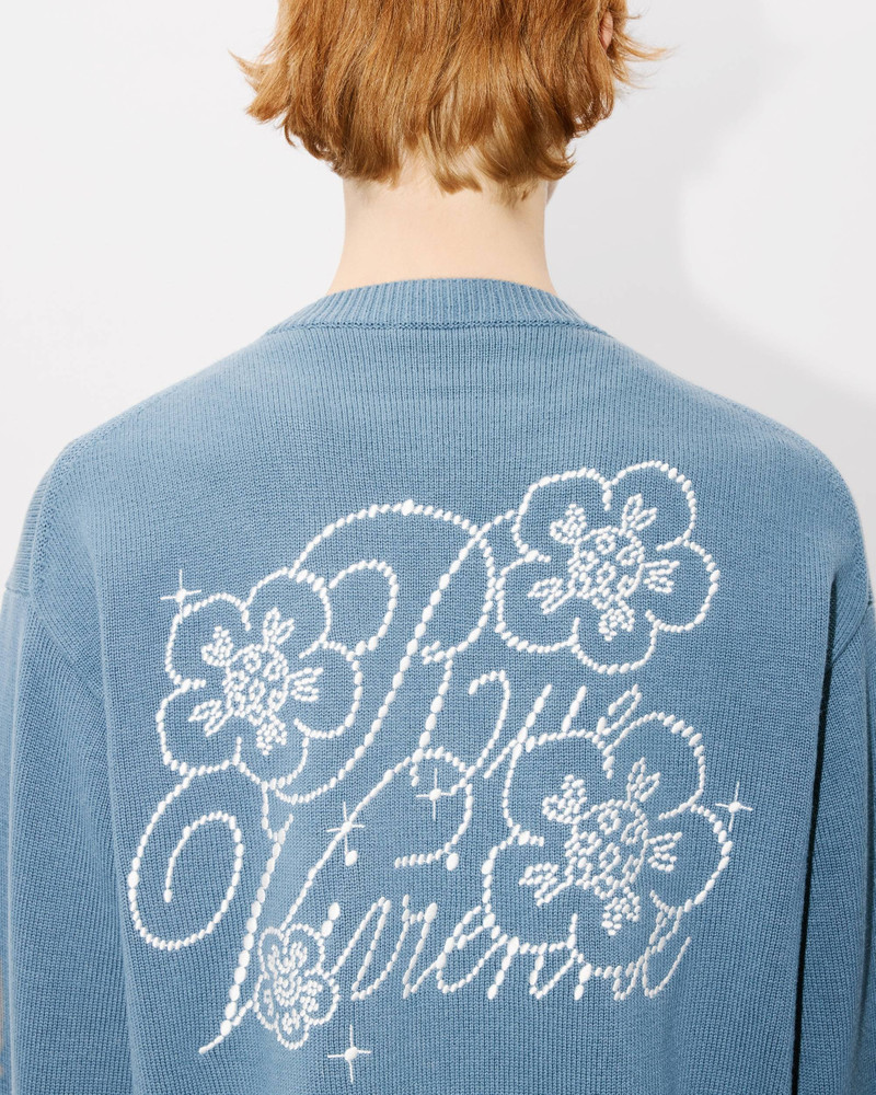 'KENZO Constellation' genderless embroidered cardigan in wool and cotton 7