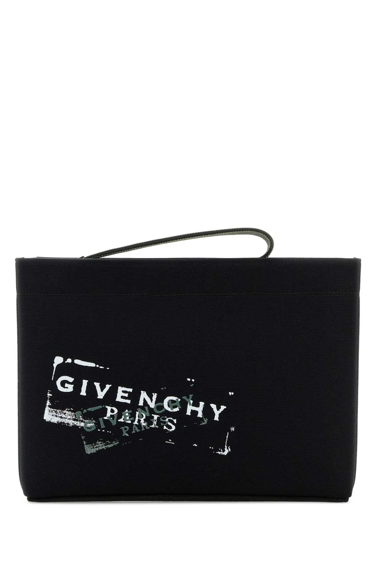 Givenchy Men Black Canvas Clutch - 1