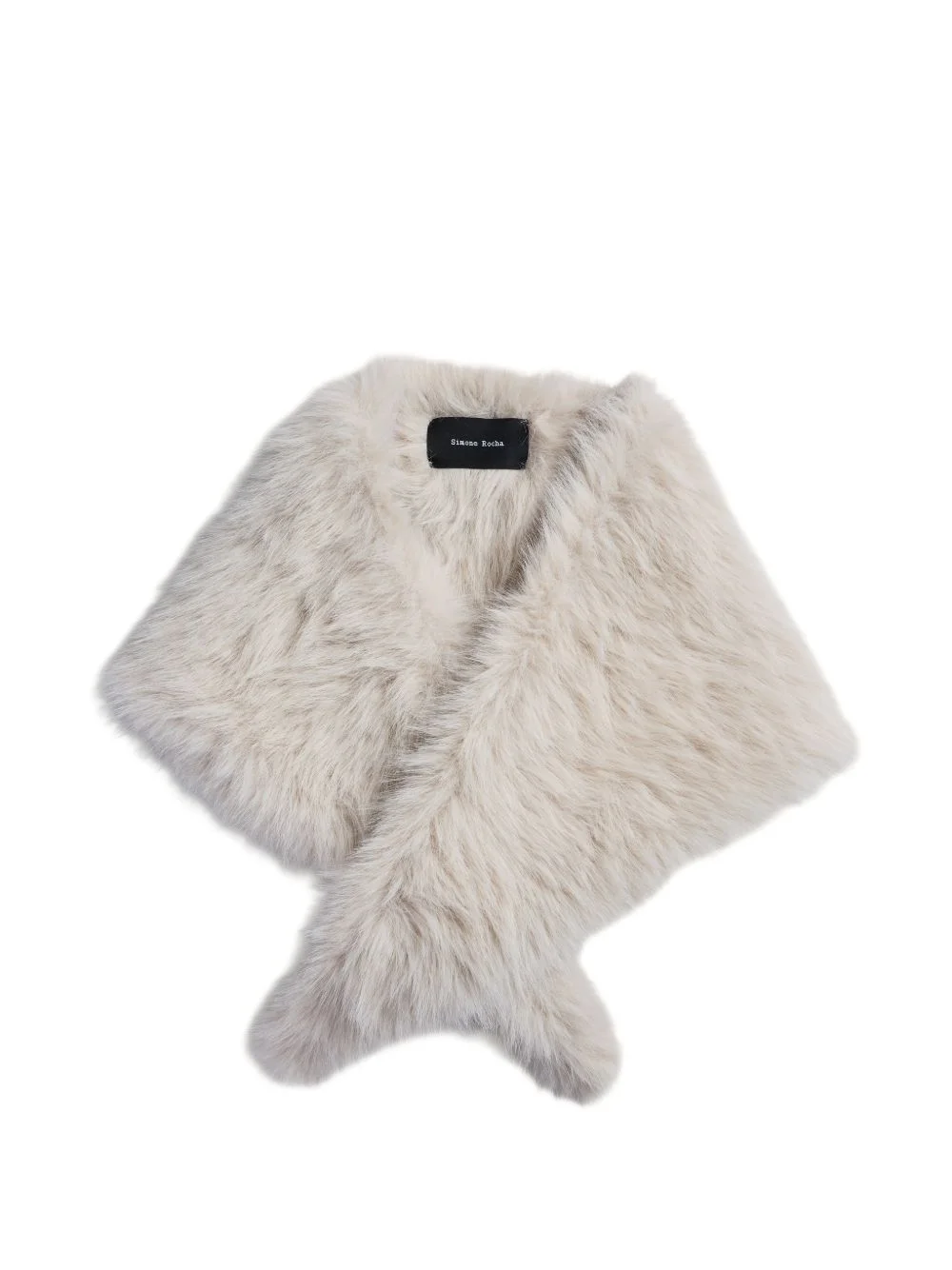 embellished faux-fur neckerchief - 1