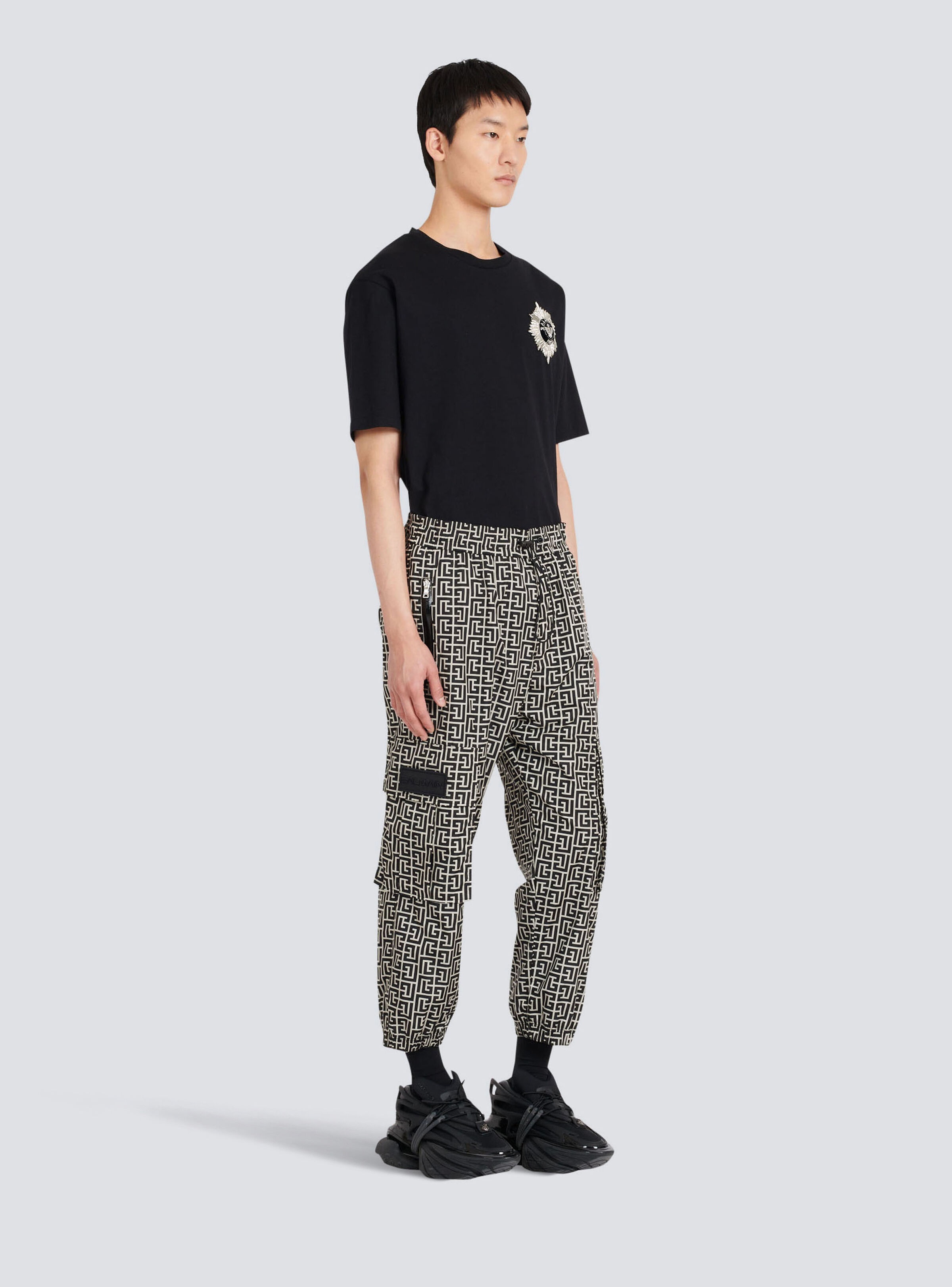Cargo pants with Balmain monogram - 5