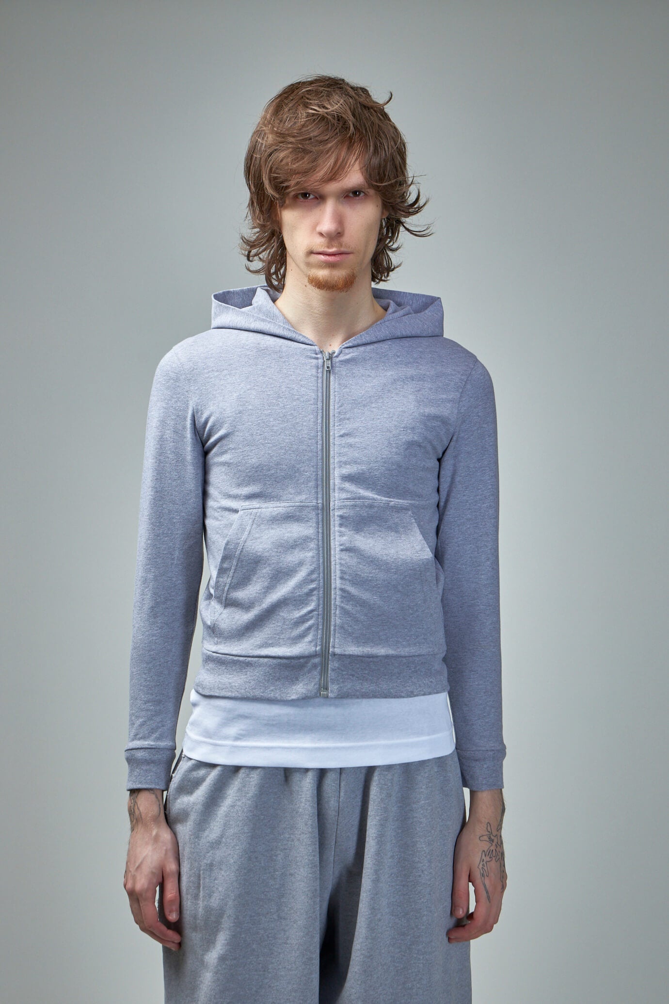 パーカー・フーディ Balenciaga Grigio Chiusura Con Zip A Doppio Cursore Stampa C BALENCIAGA Slim Fit Zip-Up Hoodie | labelsfashion | REVERSIBLE