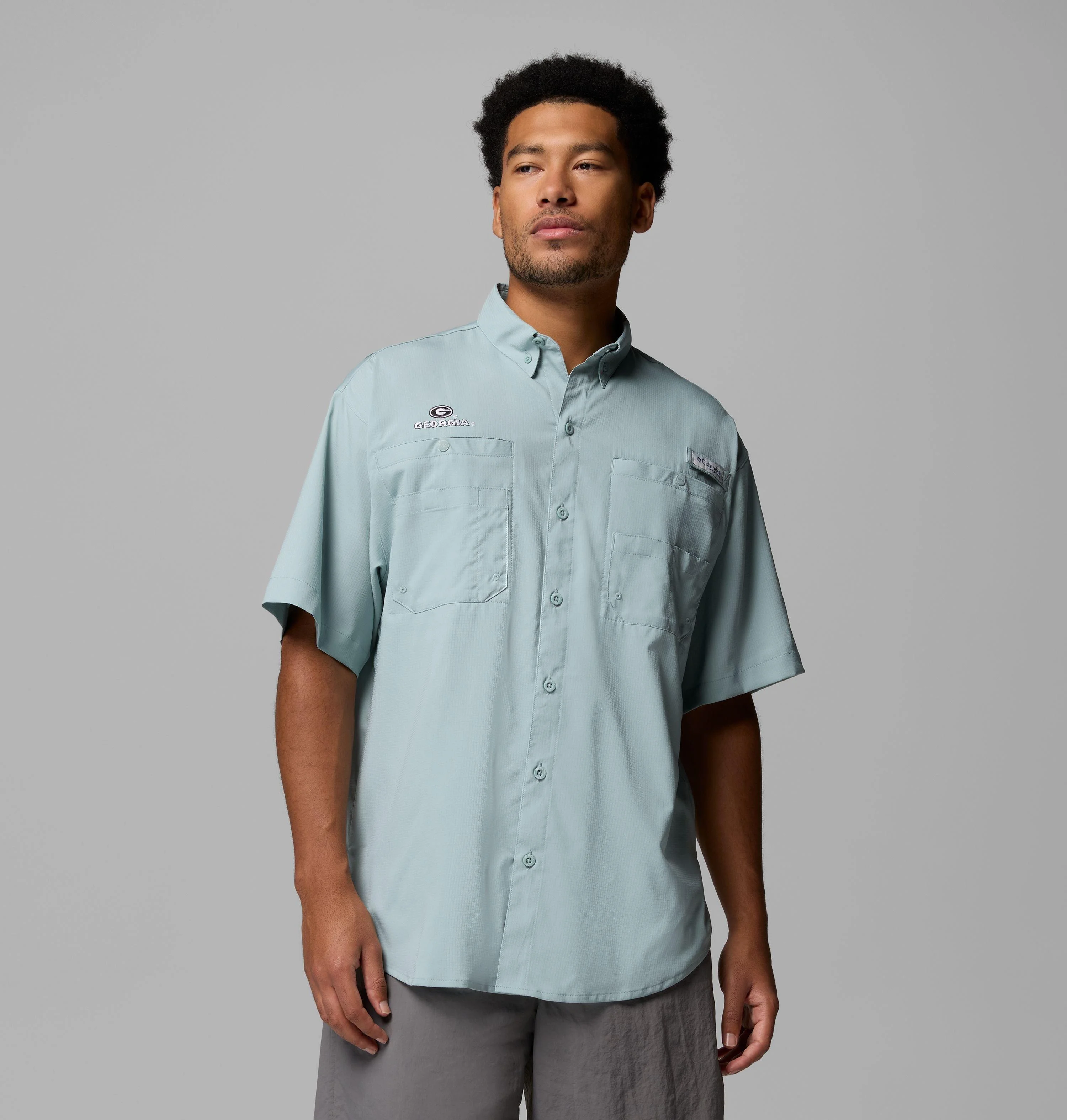 Men's Collegiate PFG Tamiami Short Sleeve Shirt - Georgia - 1