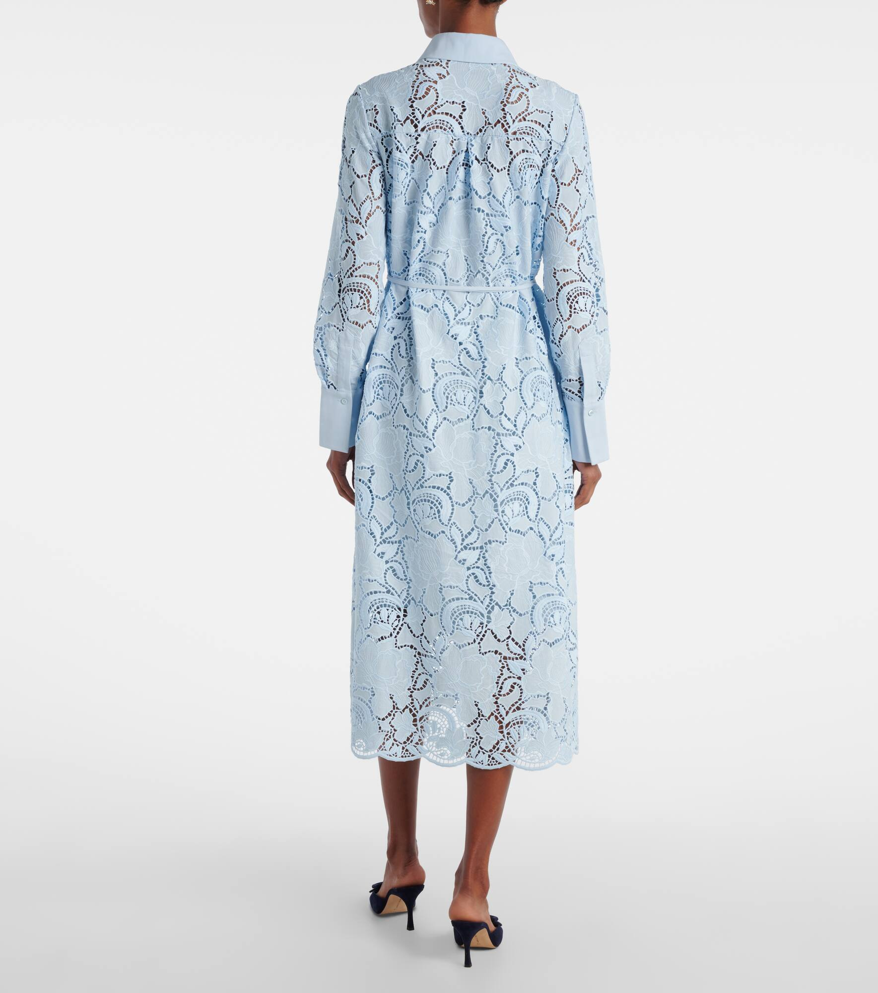 Laser-cut cotton shirt dress - 3