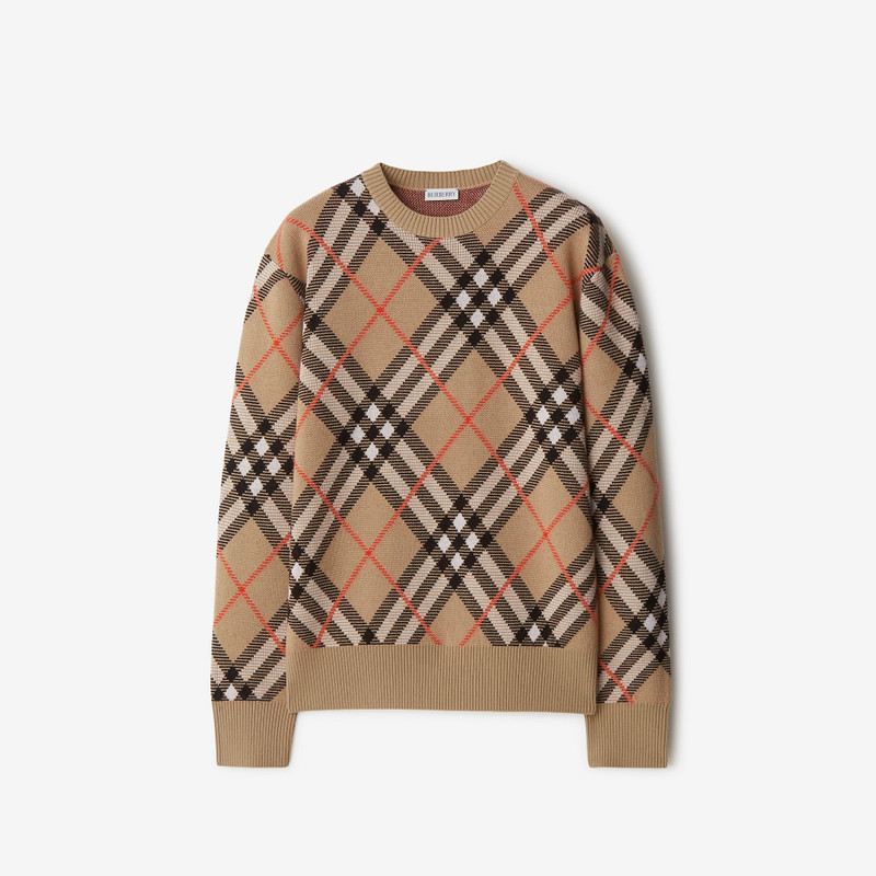 Check Wool Blend Sweater 1