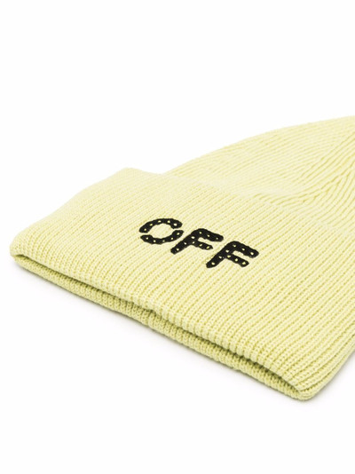 Off-White embroidered-logo beanie outlook