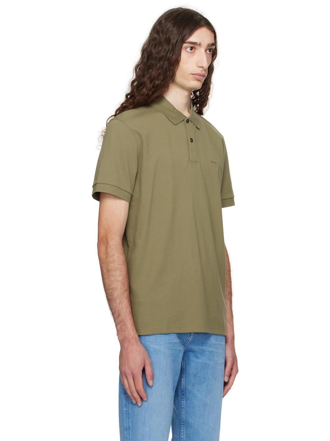 Khaki Pallas Piqué Logo Polo - 2