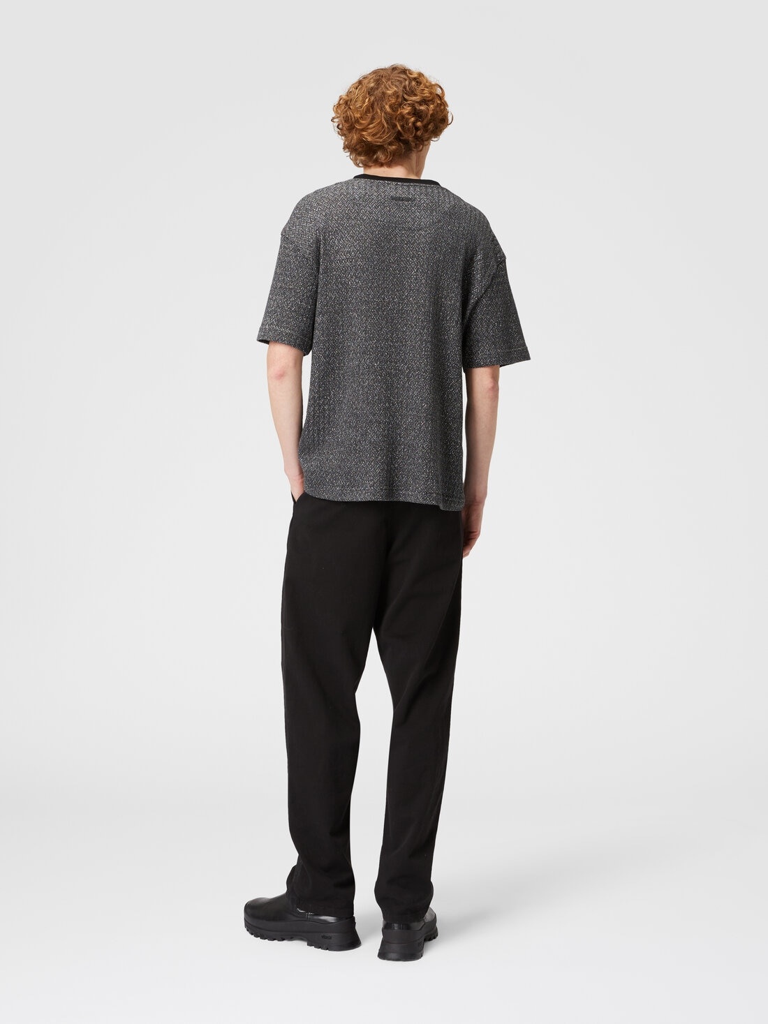 Lamé zig zag cotton and viscose T-shirt - 3
