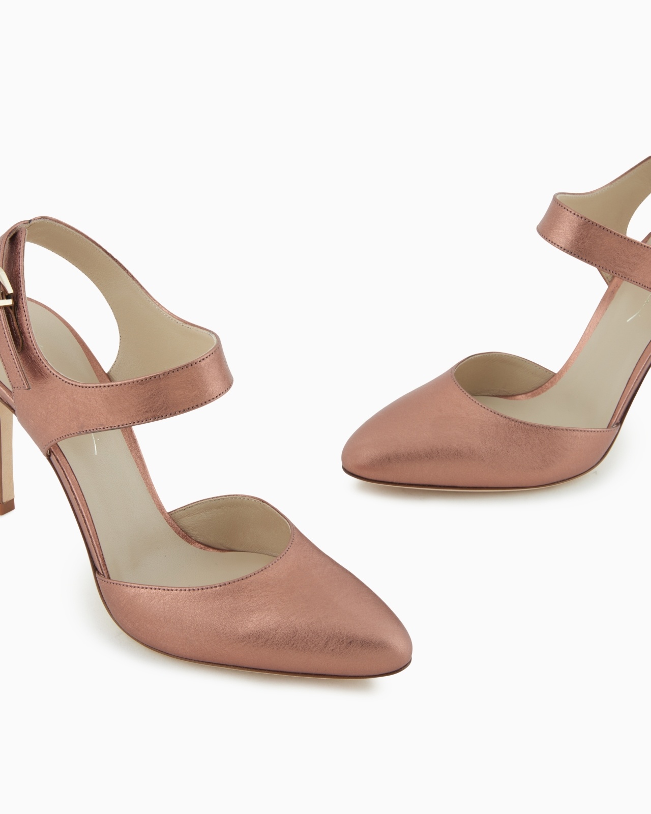 LAMÉ LEATHER COURT SHOES - 5
