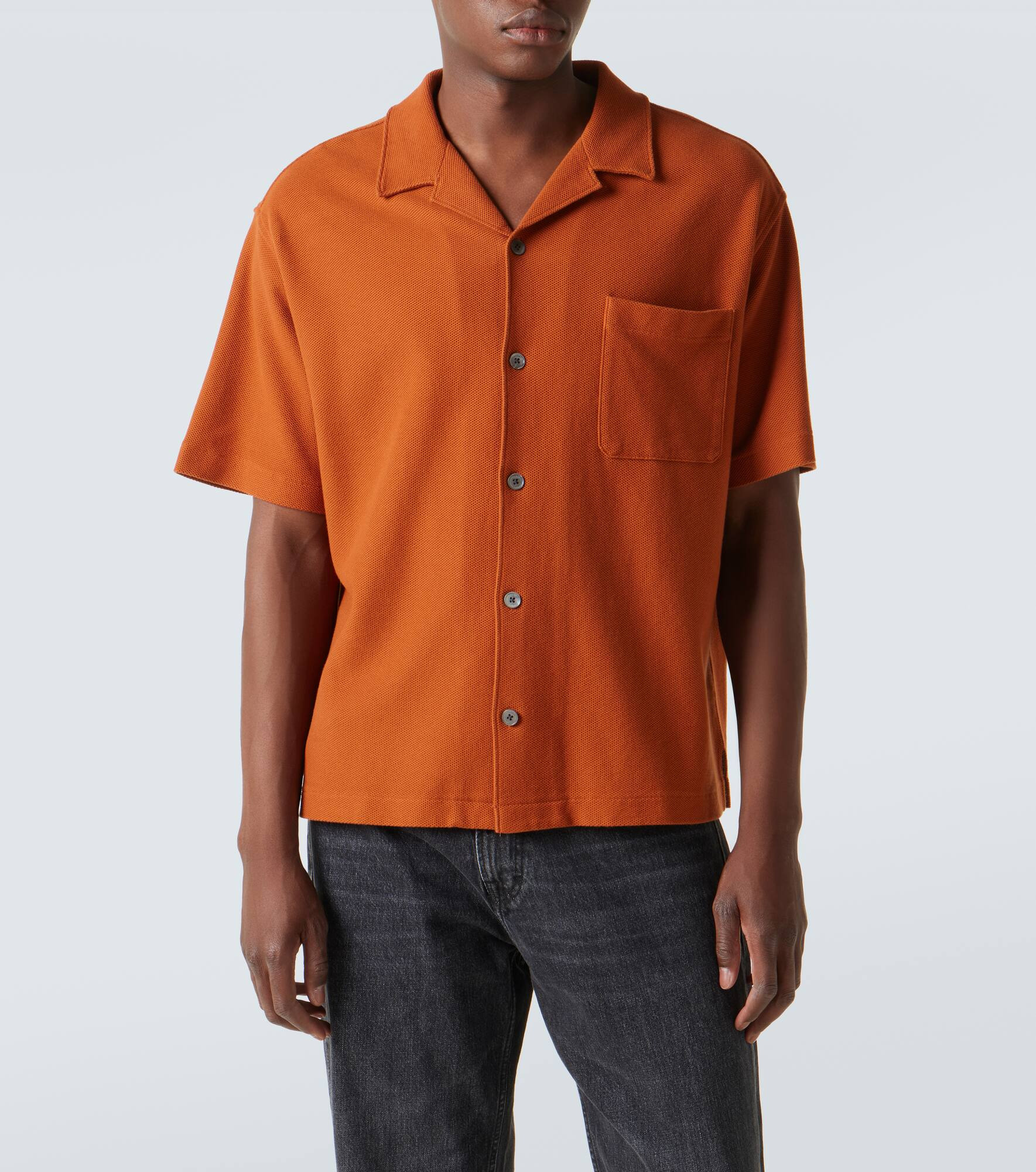 Cotton piqué bowling shirt - 3