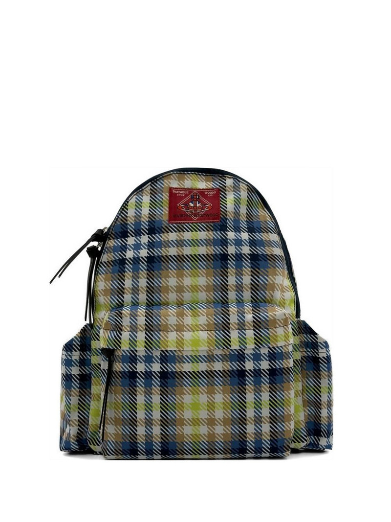 tartan-pattern backpack 1