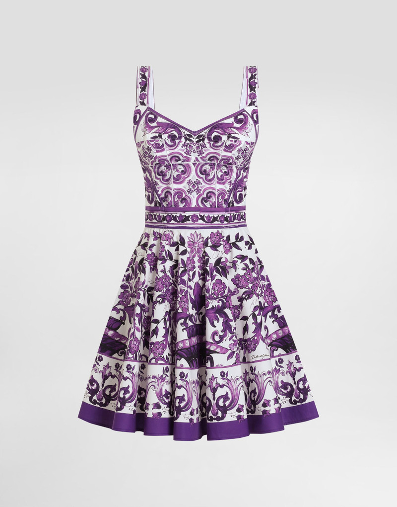 Majolica-print poplin dress 1