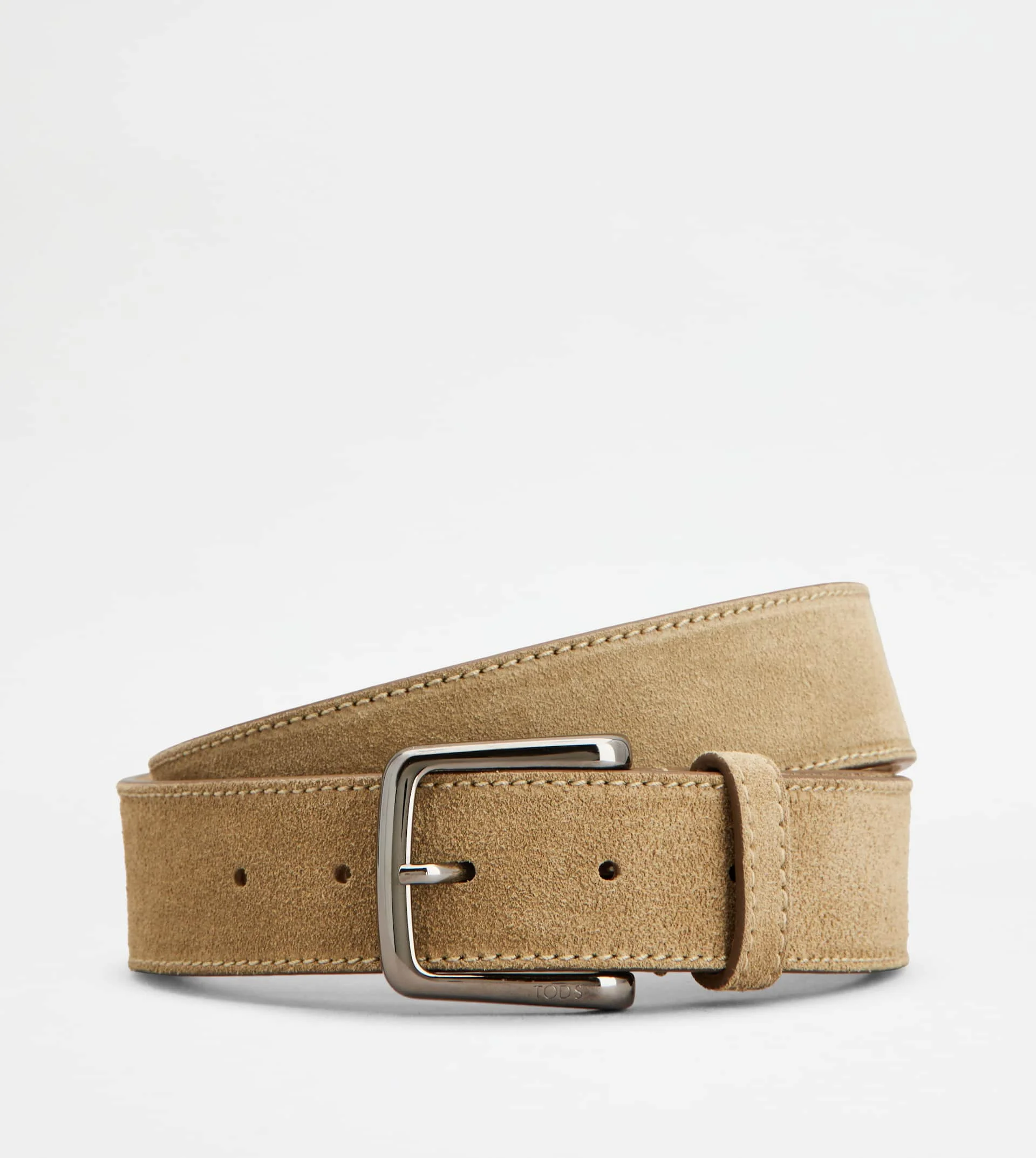 BELT IN SUEDE - BEIGE - 1