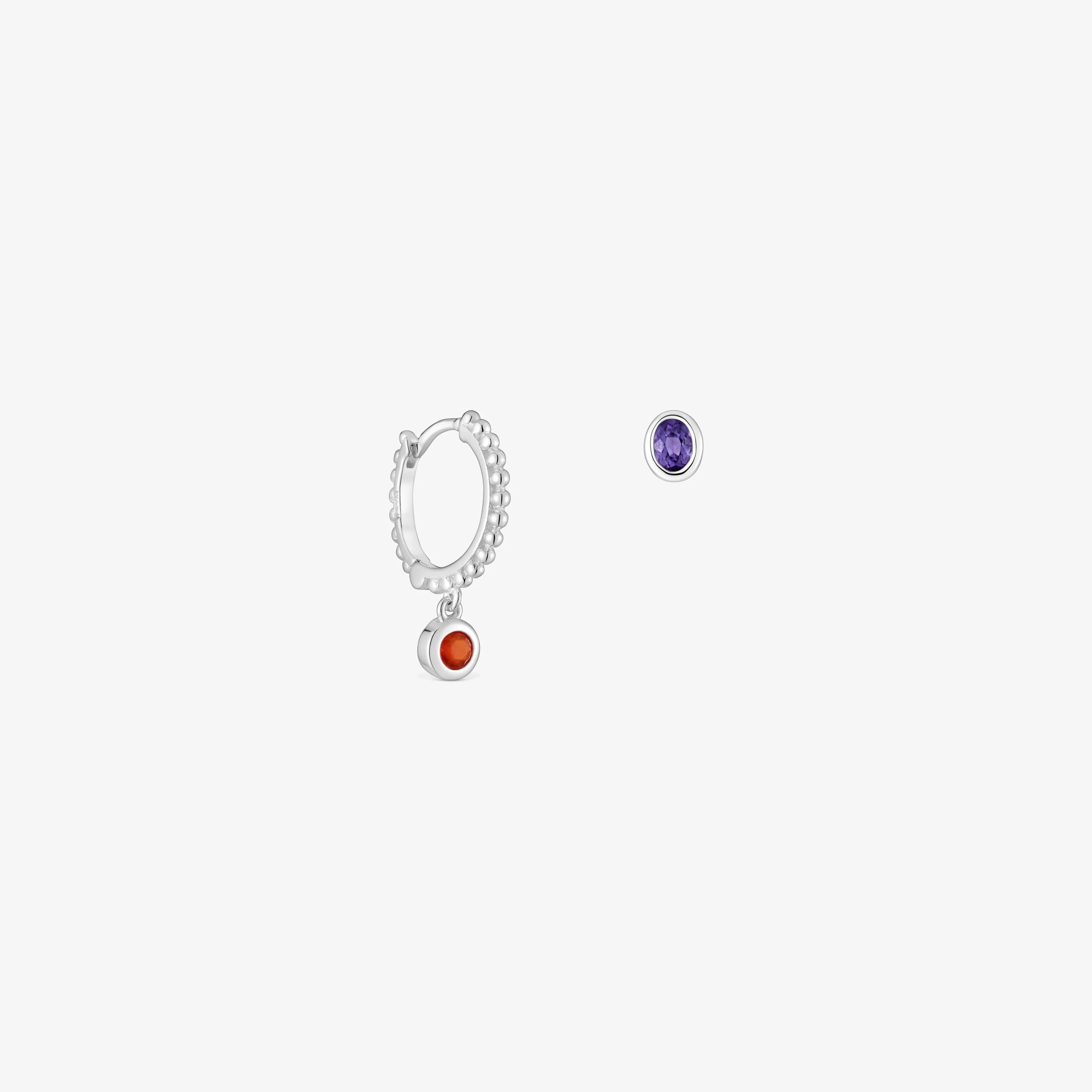 Silver short/long Earrings with gemstones TOUS Basic Colors - 1