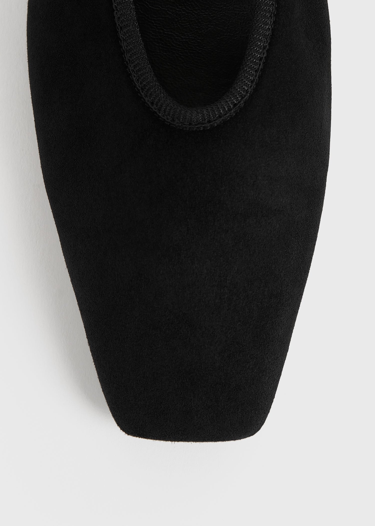 Minimalist suede ballerinas black - 5
