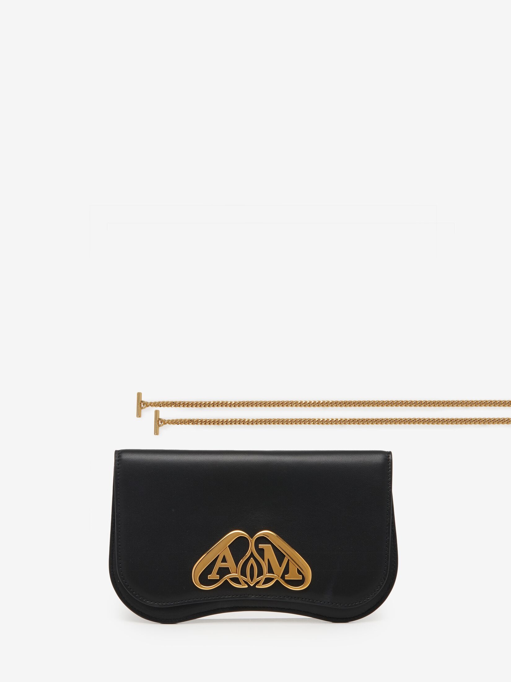 Women's The Seal Phone Mini Bag With Chain in Black - 5