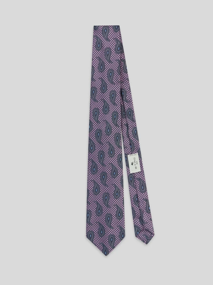 MICRO-DIAMOND TIE WITH PAISLEY - 1