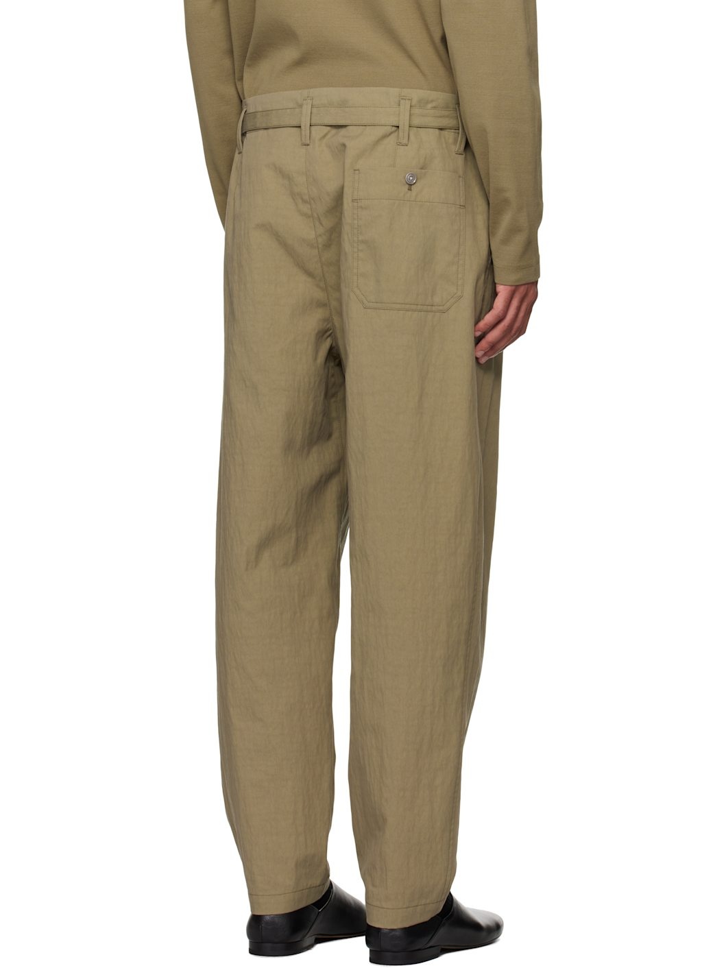 Khaki Carrot Trousers - 3