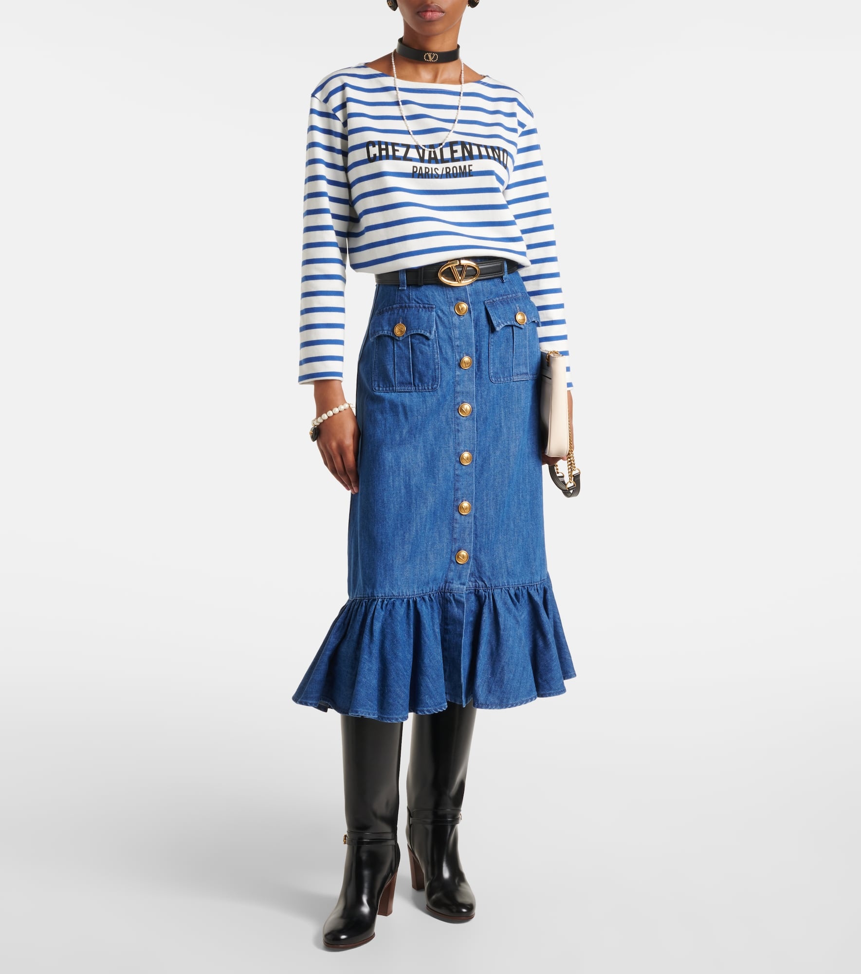 Denim midi skirt - 2