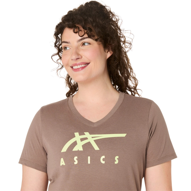 WOMEN'S ASICS STRIPES V-NECK 4
