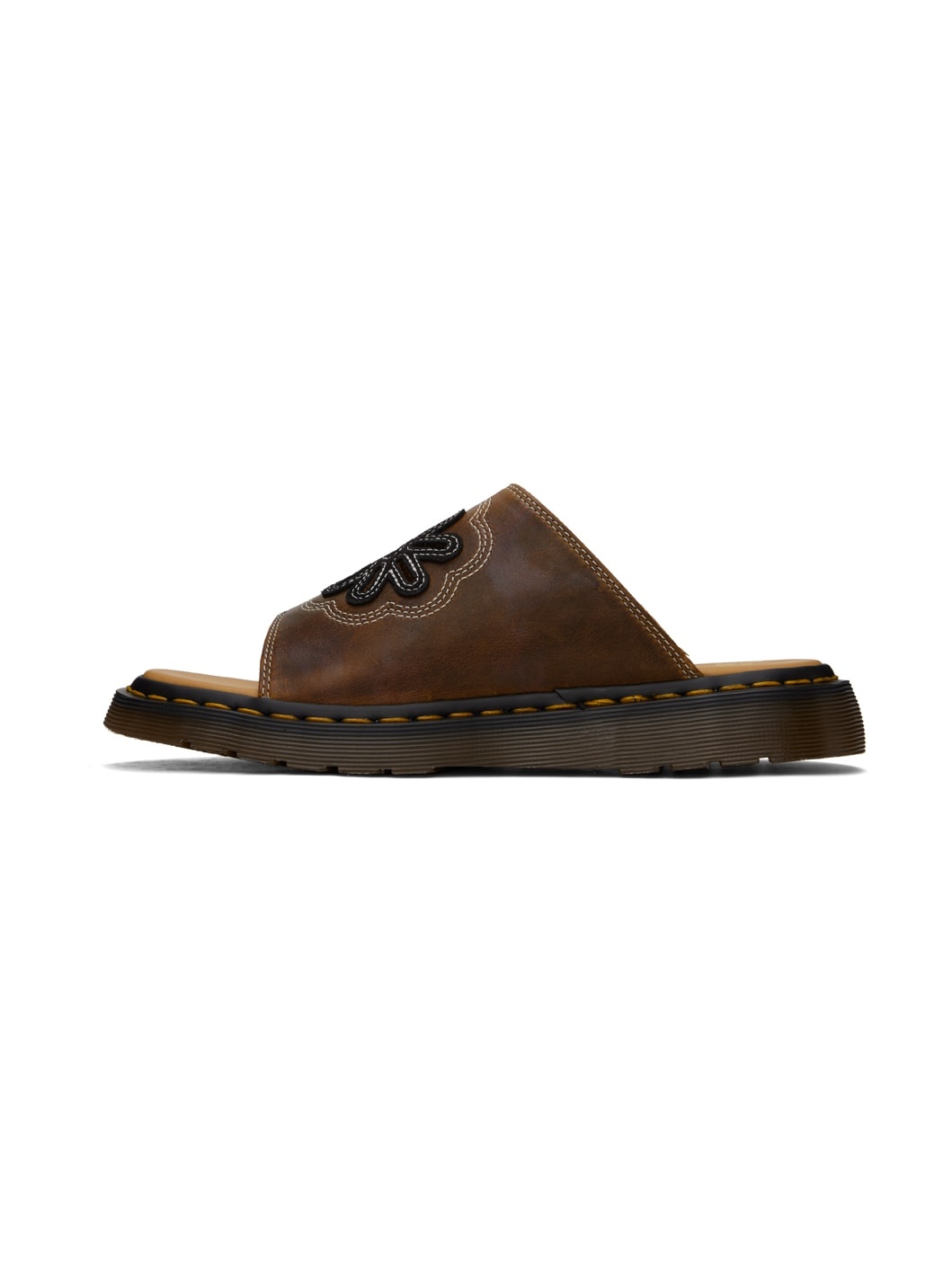 Brown Dayne Suede Appliqué Slides - 3