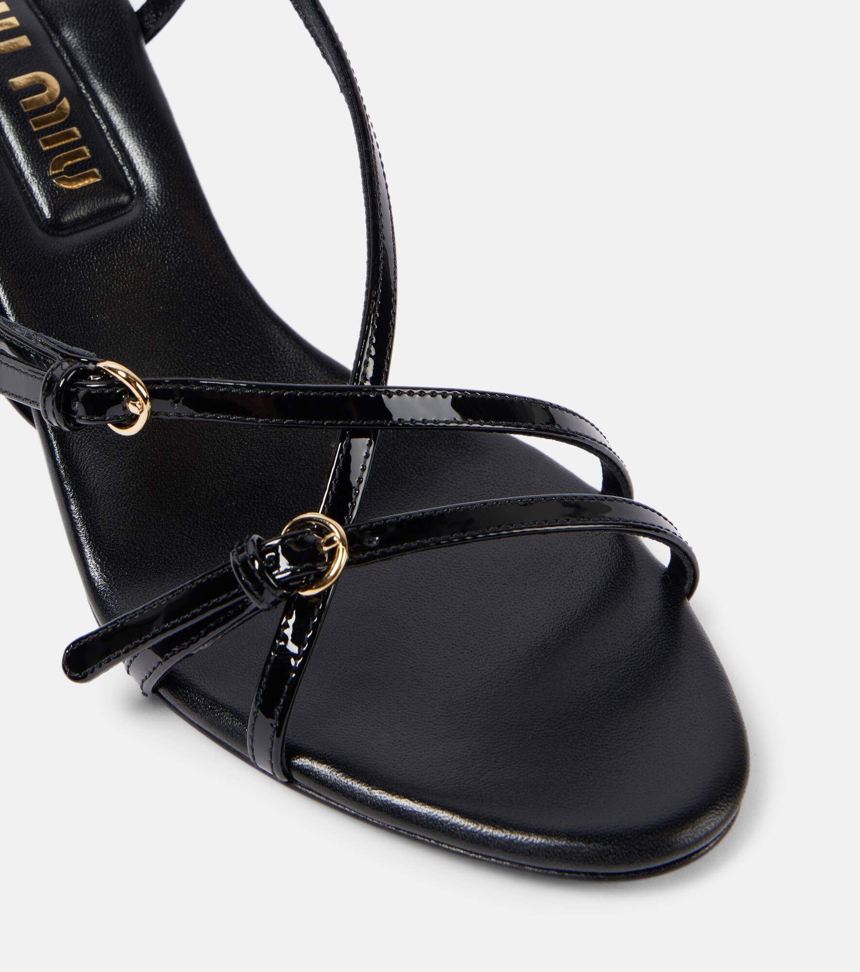 55 patent leather sandals - 5