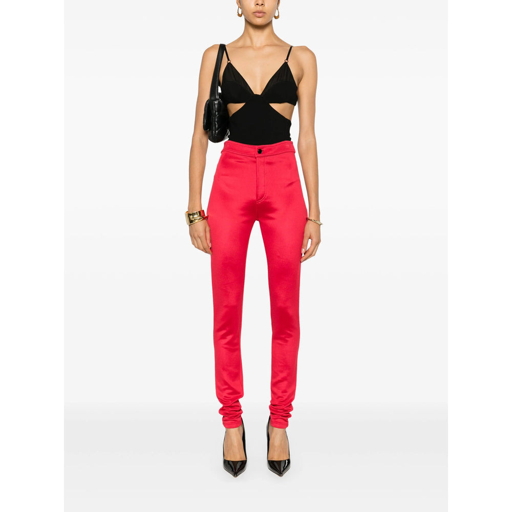 Saint Laurent Red Trousers - Skinny Trousers Women - 3