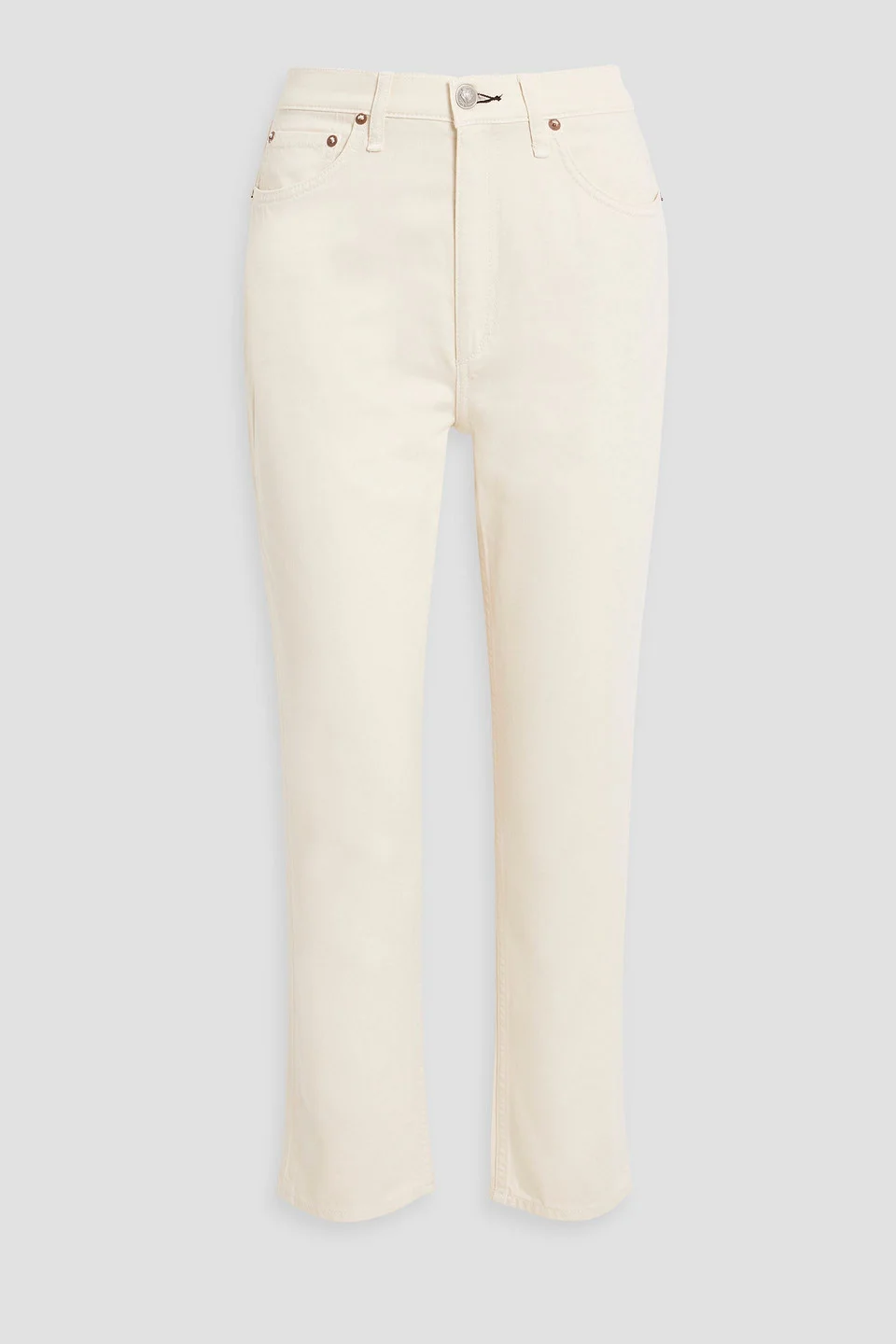 Mid-rise straight-leg jeans - 1